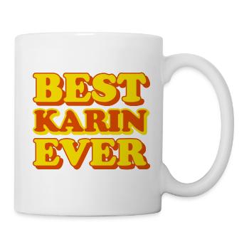 Karin First Name Funny Gift - Mug - white - Right