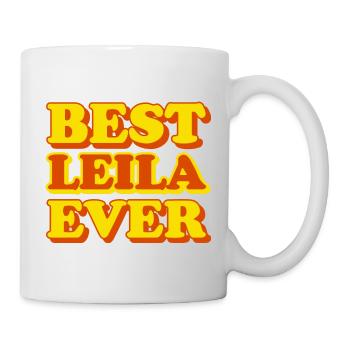 Cadeau amusant avec prénom Leila - Mug blanc - blanc - Droite