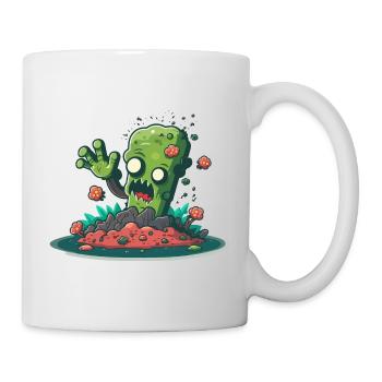 Zombie erhebt sich - Tasse - Weiß - Rechts