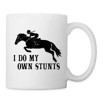 I Do My Own Stunts Horse Riding - Mug - white - Right