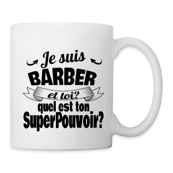 je suis barber - Mug blanc - blanc - Droite