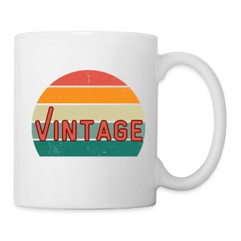 Vintage Design - Zeitlos - Tasse - Weiß - Rechts
