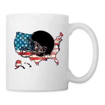 American Football print - Tasse - Weiß - Rechts