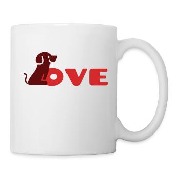 L’amour des chiens - Mug blanc - blanc - Droite
