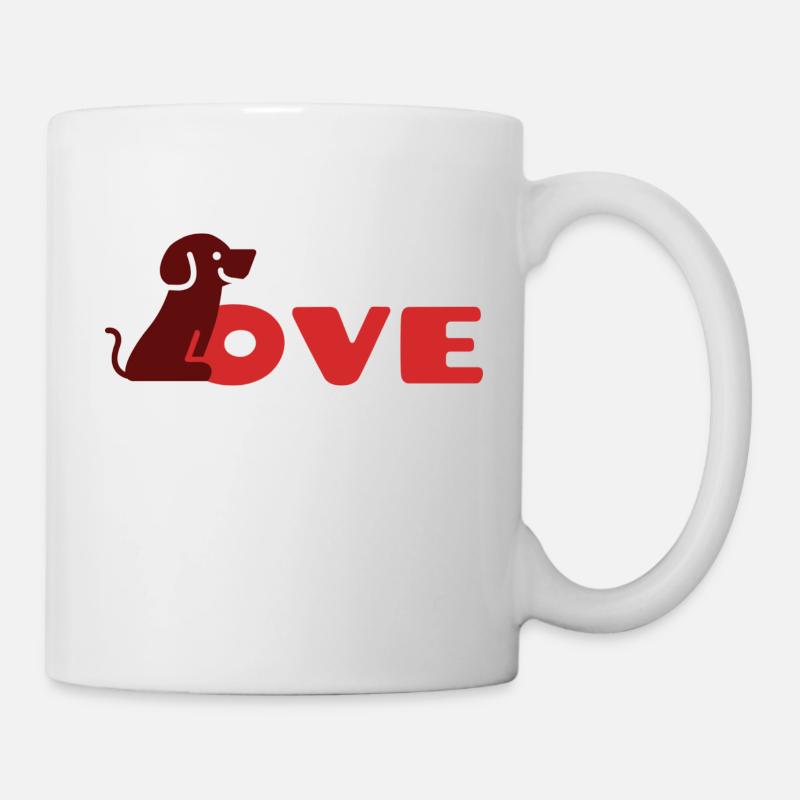 Hundeliebe - Tasse - Weiß