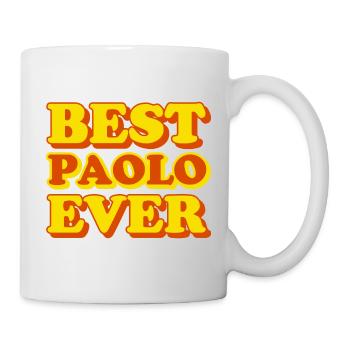 Lustiges Geschenk mit Vornamen Paolo - Tasse - Weiß - Rechts