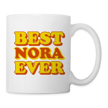 Nora Vorname Lustiges Geschenk - Tasse - Weiß - Rechts
