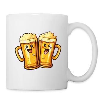 Funny Beer Mugs Laughing Beer Drinking Alcohol Humor - Mug - white - Right