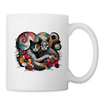 Kosmisches Katzengeflüster - Tasse - Weiß - Rechts