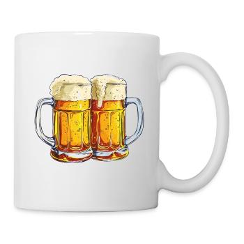 Bierkrug Bierkrüge Biergläser Bier Saufen Alkohol - Tasse - Weiß - Rechts