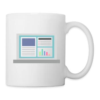 Laptop - Tasse - Weiß - Rechts