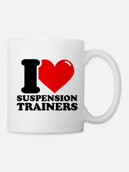 Ich liebe Suspension-Trainer – Fitness-Gewichthebe - Tasse - Weiß