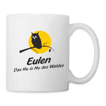 Eulen - das Hu is Hu des Waldes versus Who is Who - Tasse - Weiß - Rechts