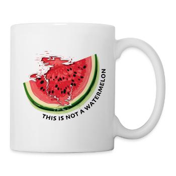 Dies ist kein Wassermelonen-Design - Tasse - Weiß - Rechts