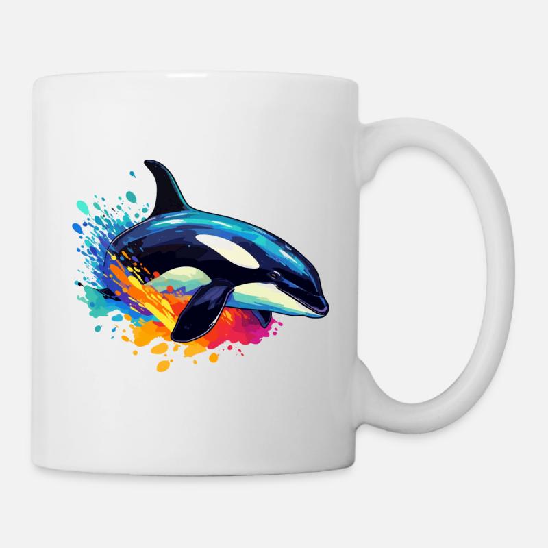 Orque colorée - Mug blanc - blanc