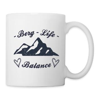 "Mountain Life Balance" - Mountains, Alps, Hiking - Mug - white - Right