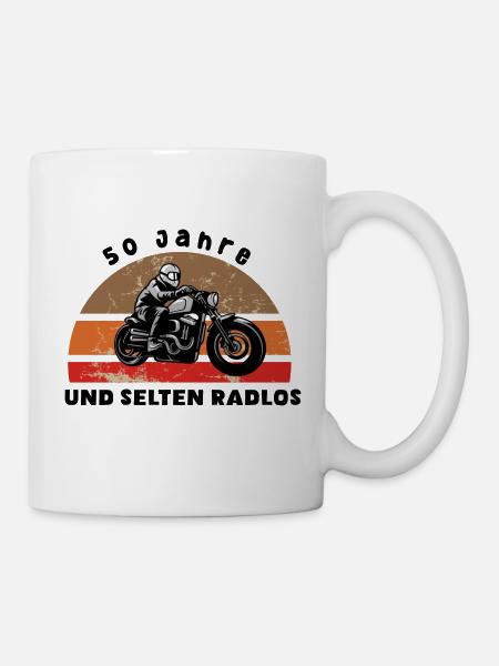 Motocross, selten radlos - Tasse - Weiß