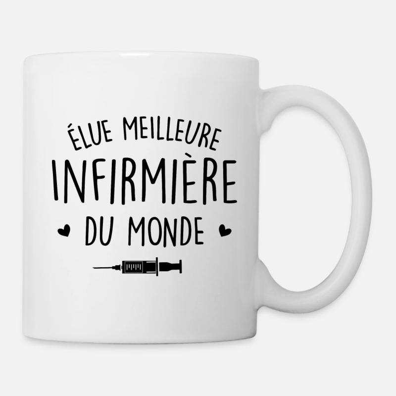 élue meilleure infirmière du monde - Mug blanc - blanc