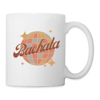 Bachata dance retro vintage design with disco ball - Mug - white - Right