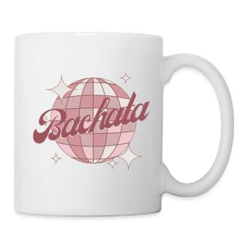 Bachata Dance Retro Comic Disco Ball Pink - Mug - white - Right