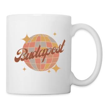 Budapest Retro Vintage Design Diskokugel - Tasse - Weiß - Rechts