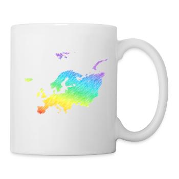 Europa bunt - Tasse - Weiß - Rechts