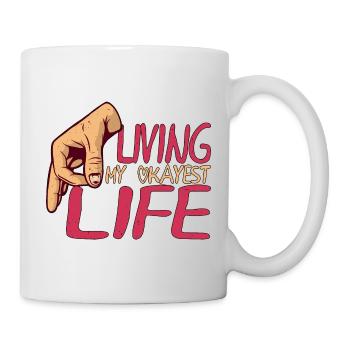 Vivre ma vie la plus agréable 7 - Mug blanc - blanc - Droite