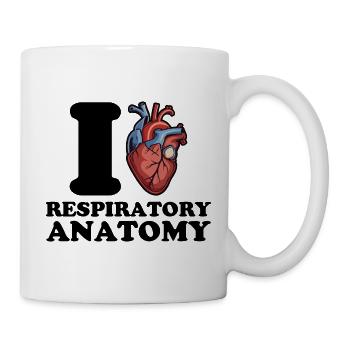 J’adore l’anatomie du système respiratoire - Mug blanc - blanc - Droite