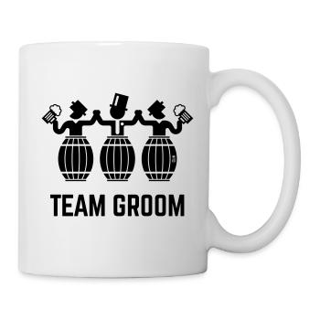 Team Groom (Junggesellenabschied / Bierfässer / B) - Tasse - Weiß - Rechts