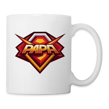 Papa: Mein Superheld - Tasse - Weiß - Rechts