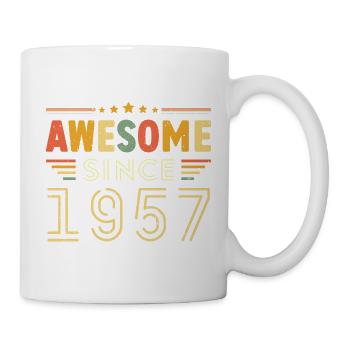 Vintage Legend 1957 Geschenk von 1957 - Jahrgang 1957 - Tasse - Weiß - Rechts