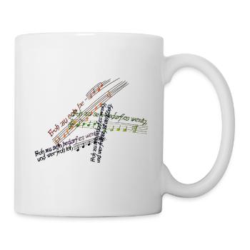 Froh zu sein bedarf es wenig und wer froh ist ... - Tasse - Weiß - Rechts