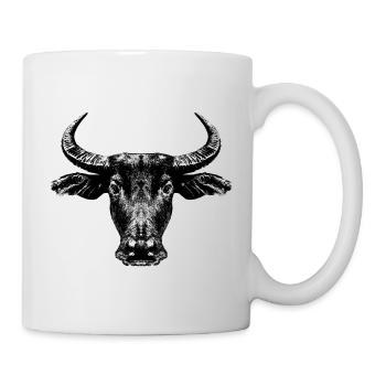 Water buffalo / Bubalus arnee - Mug - white - Right