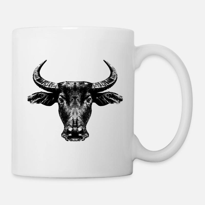 Wasserbüffel / Bubalus arnee - Tasse - Weiß