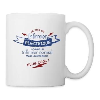 infirmier électrique - Mug blanc - blanc - Droite