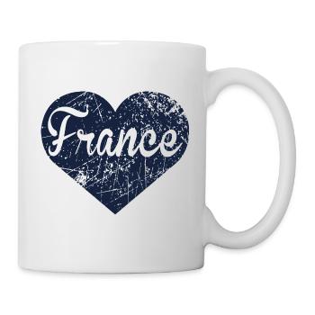 France Herz - Tasse - Weiß - Rechts