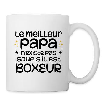 The best dad doesn't exist unless he's a boxer - Mug - white - Right
