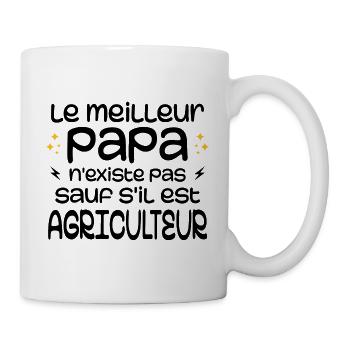 Den besten Vater gibt es nur, wenn er ein Bauer ist - Tasse - Weiß - Rechts