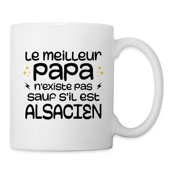 Le Meilleur Papa N'existe Pas Sauf Si Alsacien - Mug blanc - blanc - Droite