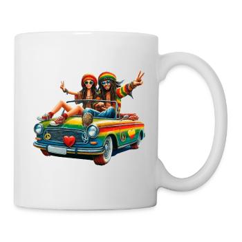 Sommerliche Rastafari Reise Gross - Tasse - Weiß - Rechts