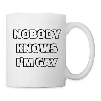 Personne ne sait que je suis gay - Mug blanc - blanc - Droite