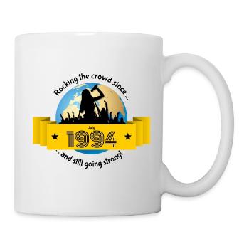30th Birthday Rocks the crowd since 07/1994 - Mug - white - Right