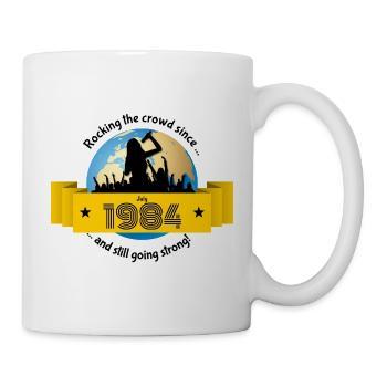 Le 40e anniversaire fait vibrer la foule depuis 07/1984 - Mug blanc - blanc - Droite
