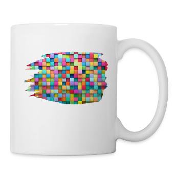 Bunte Blöcke - Tasse - Weiß - Rechts