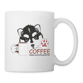 Kaffee macht alles besser - Tasse - Weiß - Rechts
