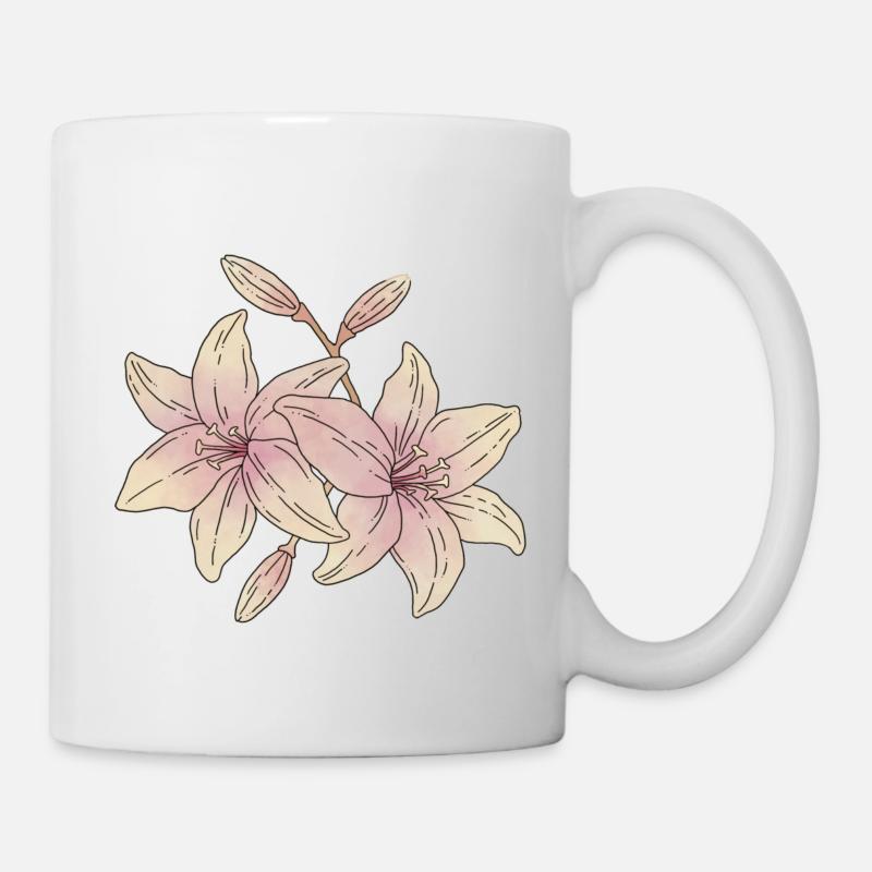 Lily Flowers - Mug - white