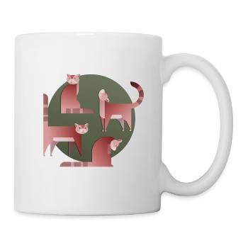 Chats dorés - Mug blanc - blanc - Droite