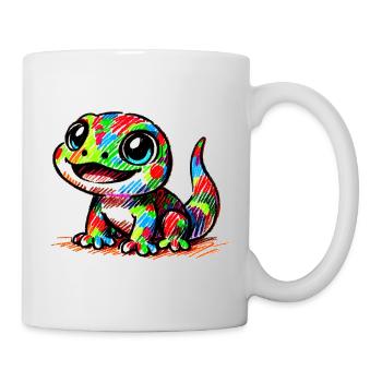 Gecko - Tasse - Weiß - Rechts