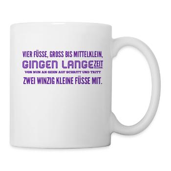 Schwangerschaft Mama - Tasse - Weiß - Rechts
