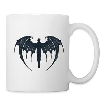 Vampir, Halloween, Mond - Tasse - Weiß - Rechts